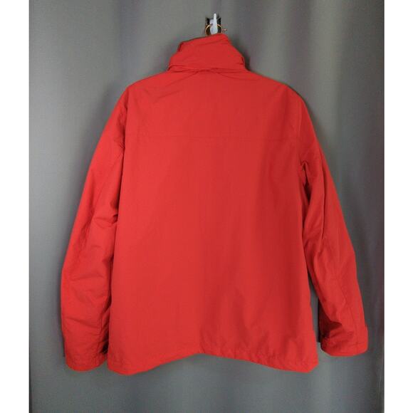 LL Bean‎ Jacket Mens M Red 3 in 1 Zip Out Gray Fleece Hidden Hood All Weather - Picture 13 of 13